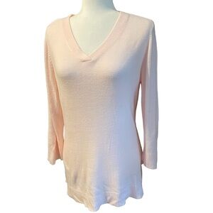 Karen Scott Women’s Soft V neck Pullover Sweater Pink M